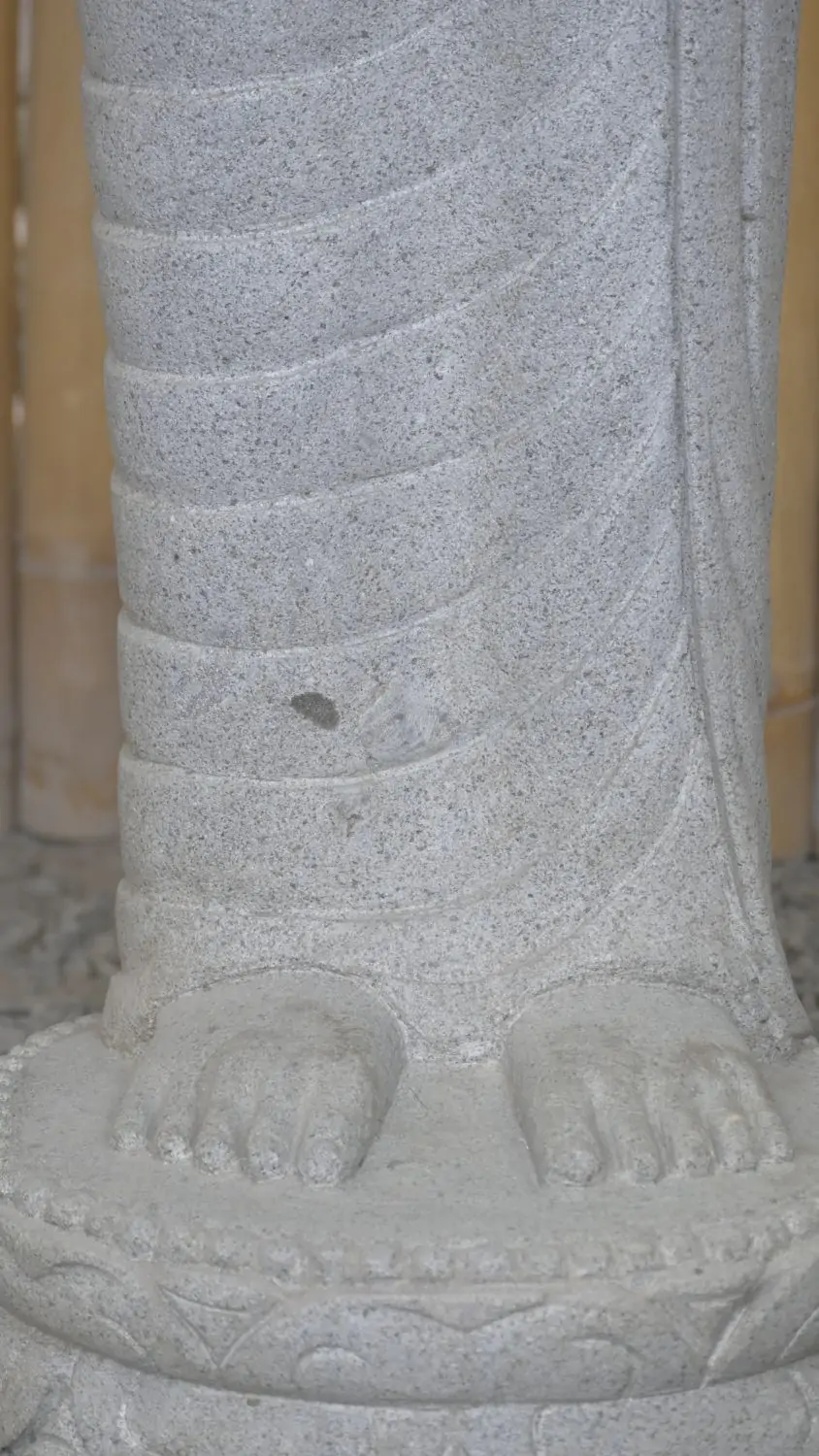  Product image 4 of the product “Standing Buddha made of Riverstone, position Namaskara , H. 125cm. ”